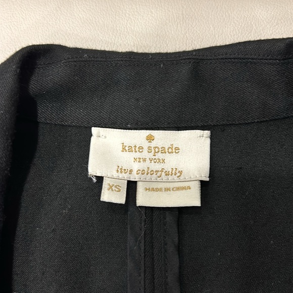 Kate spade black blazer jacket with ruffles - Picture 3 of 5